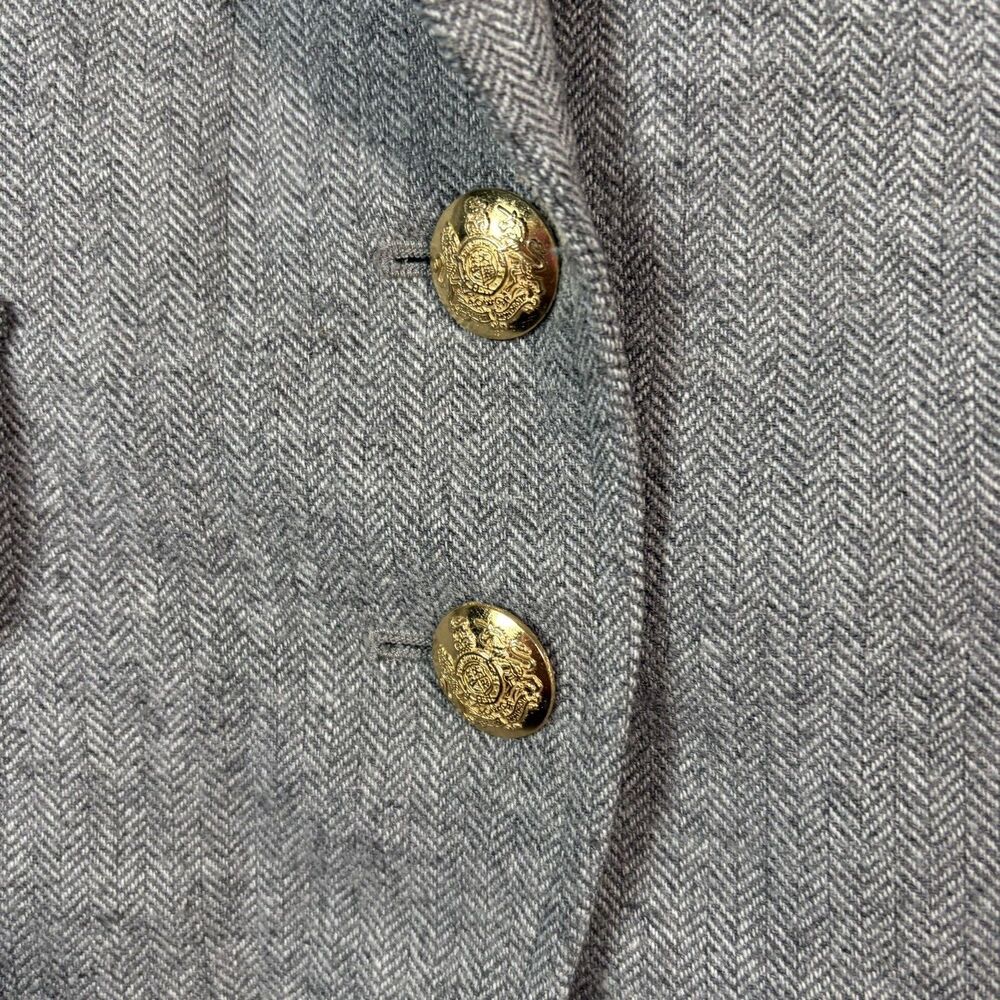 Banana Republic Women’s Italian Yarn Wool Blend Gray Blazer Size 8 Stretch - Picture 8 of 12